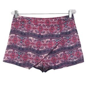 Pink Republic Skort Womens Large Geometric Print Pink Purple Blue